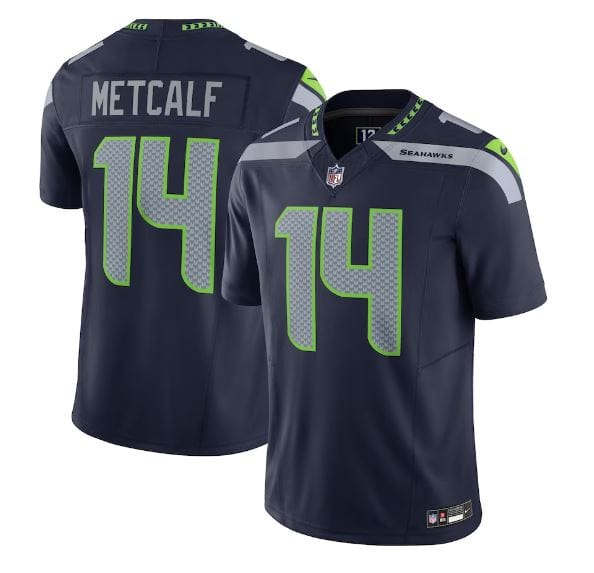Men's Nike Dk Metcalf Navy Seattle Seahawks Vapor F.U.S.E. Limited Jersey Size: Medium