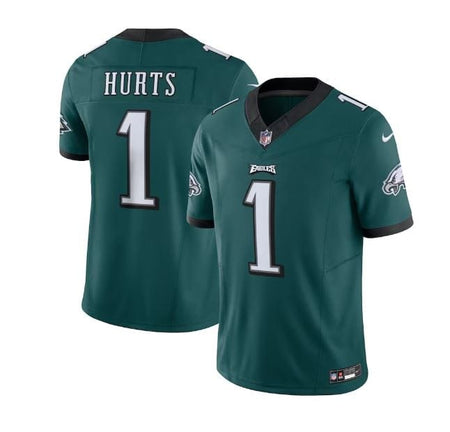 Jalen Hurts Eagles Men stitched Jersey White / Black / Green