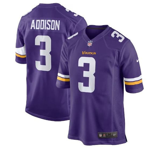 Jordan Addison Minnesota Vikings Nike Purple Game Jersey