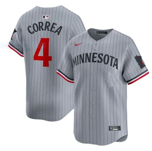Men's Carlos Correa Minnesota Twins Nike Gray Away Limited Player Jersey