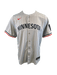 Front of Jhoan Duran Minnesota Twins Gray Jersey