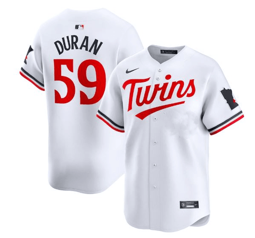 Men's Jhoan Duran Minnesota Twins Nike White Home Limited Player Jersey