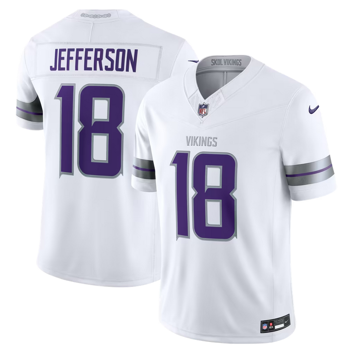 Nike Adult Jersey Men's Minnesota Vikings Justin Jefferson Nike White Alternate Vapor F.U.S.E. Stitched Limited Jersey