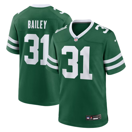 Nike Adult Jersey Nike Green New York Jets David Bailey Team Game Jersey-Men's