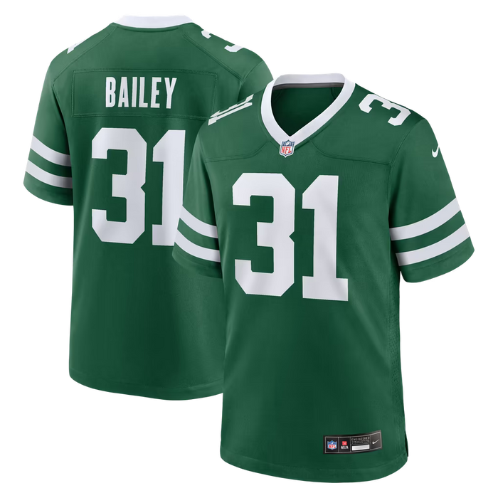 Nike Adult Jersey Nike Green New York Jets David Bailey Team Game Jersey-Men's