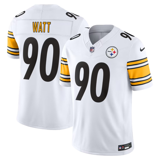 Nike Adult Jersey Pittsburgh Steelers T.J. Watt Nike White Vapor F.U.S.E. Stitched Limited Jersey-Men's