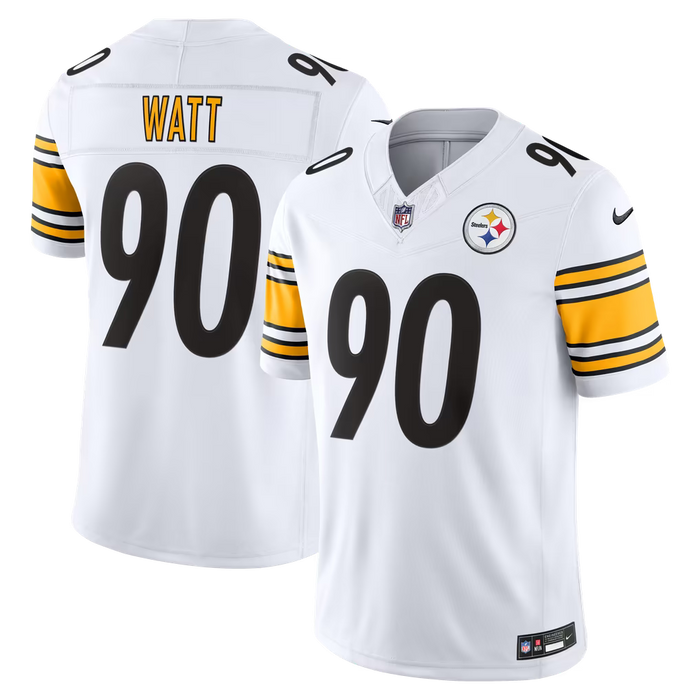 Nike Adult Jersey Pittsburgh Steelers T.J. Watt Nike White Vapor F.U.S.E. Stitched Limited Jersey-Men's