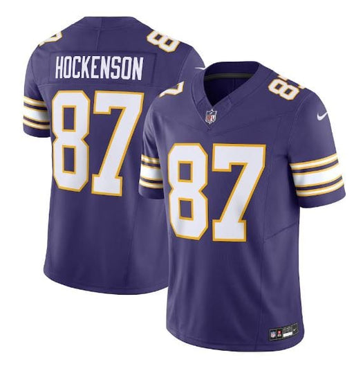 Nike Adult Jersey TJ Hockenson Minnesota Vikings Nike Purple Throwback Vapor F.U.S.E. Limited Jersey
