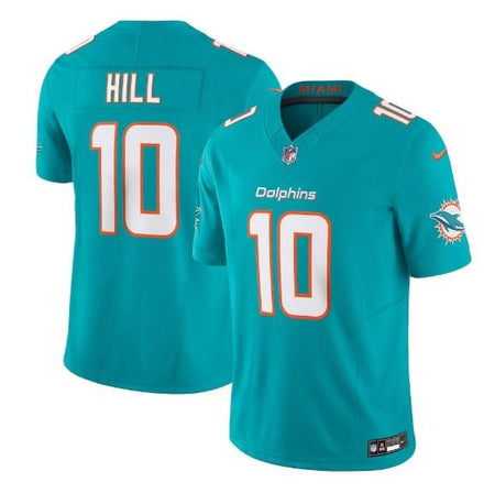 Men's Miami Dolphins Nike Aqua Custom Game Jersey in 2023