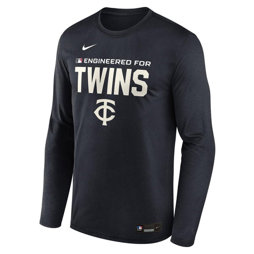 Nike Apparel MLB Adult Minnesota Twins Navy Nike 2026 Authentic Collection Alternate Team Issued Long Sleeve Legend T-Shirt - Men's