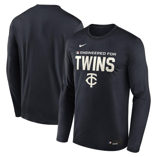 Nike Apparel MLB Adult Minnesota Twins Navy Nike 2026 Authentic Collection Alternate Team Issued Long Sleeve Legend T-Shirt - Men's