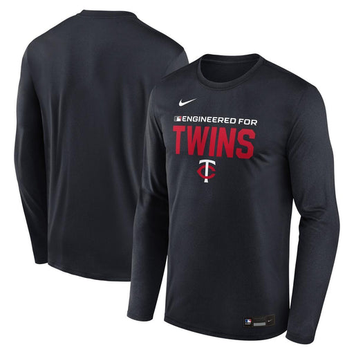 Nike Apparel MLB Adult Minnesota Twins Navy Nike 2026 Authentic Collection Team Issued Long Sleeve Legend T-Shirt - Men's