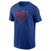 Chicago Cubs Blue Nike MLB Cotton Icon Home Plate Logo Short Sleeve T-Shirt - Men's