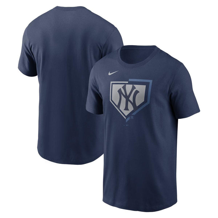 New York Yankees Navy Nike MLB Cotton Icon Home Plate Logo Short Sleeve T-Shirt - Men's