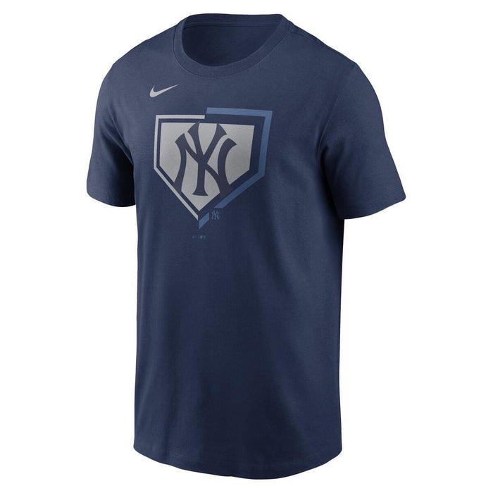 New York Yankees Navy Nike MLB Cotton Icon Home Plate Logo Short Sleeve T-Shirt - Men's