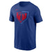 Texs Rangers Blue Nike MLB Cotton Icon Home Plate Logo Short Sleeve T-Shirt - Men's