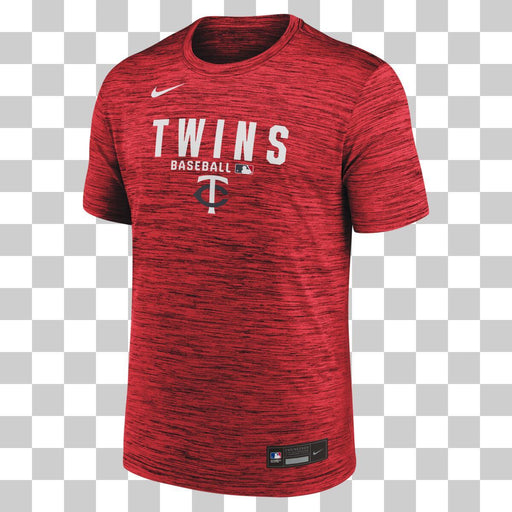 Nike MLB Apparel Adult Minnesota Twins Red Nike 2026 Authentic Collection Velocity T-Shirt - Men's
