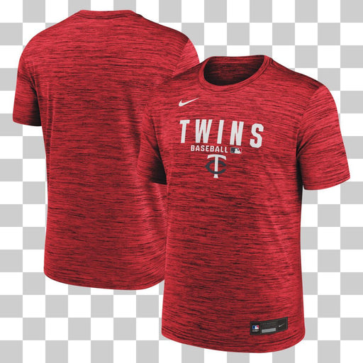 Nike MLB Apparel Adult Minnesota Twins Red Nike 2026 Authentic Collection Velocity T-Shirt - Men's