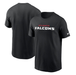 Adult Atlanta Falcons Nike Black Essential Wordmark T-Shirt - Men's