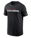 Adult Atlanta Falcons Nike Black Essential Wordmark T-Shirt - Men's