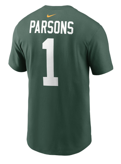 Adult Micah Parsons Green Bay Packers Nike Green Name & Number Player T-Shirt - Men's