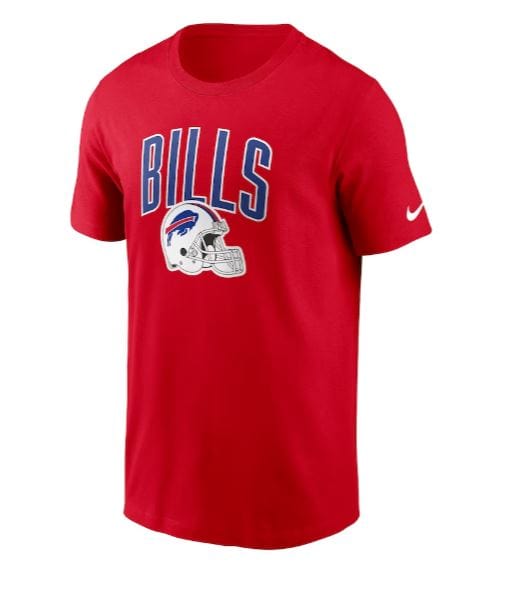 Buffalo Bills Nike Red Team Essential Helmet T-Shirt - Men's