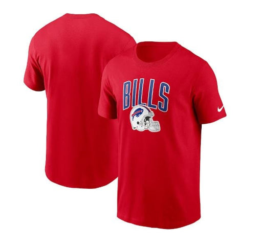 Buffalo Bills Nike Red Team Essential Helmet T-Shirt - Men's