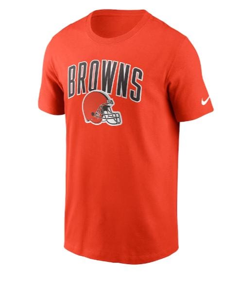 Cleveland Browns Nike Orange Team Essential Helmet T-Shirt - Men's