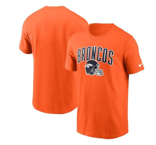 Denver Broncos Nike Orange Team Essential Helmet T-Shirt - Men's