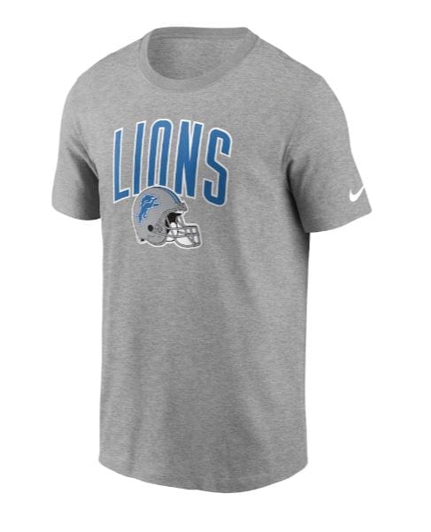 Nike Shirts Detroit Lions Nike Gray Team Essential Helmet T-Shirt - Men's