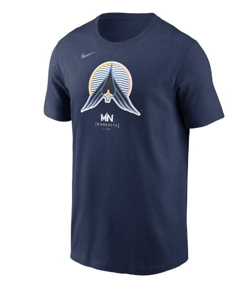 Nike Shirts Men's Minnesota Twins Nike Navy 2024 City Connect Alternate Logo T-Shirt