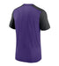 Minnesota Vikings Nike Purple Color Block Team Name T-Shirt