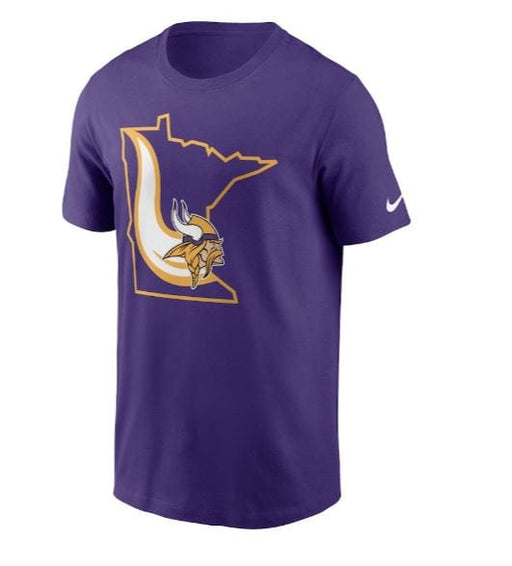 Nike Shirts Minnesota Vikings Nike Purple Local Essential Cotton T-Shirt