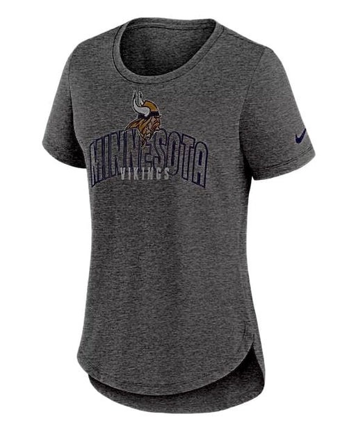 Women's Minnesota Vikings Nike Heathered Charcoal TriBlend T-Shirt