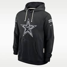 Nike Sweatshirts Adult Dallas Cowboys Nike Black 2026 Salute to Service Sideline Hooded Pullover - Men's