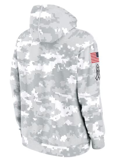 Adult Dallas Cowboys Nike Camo 2024 Salute to Service Sideline Hooded Sweatshirt - Men's