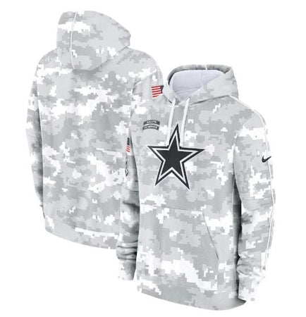 Dallas Cowboys NFL Nike Salute To Service deals Camo Pullover Hoodie Mens Medium New