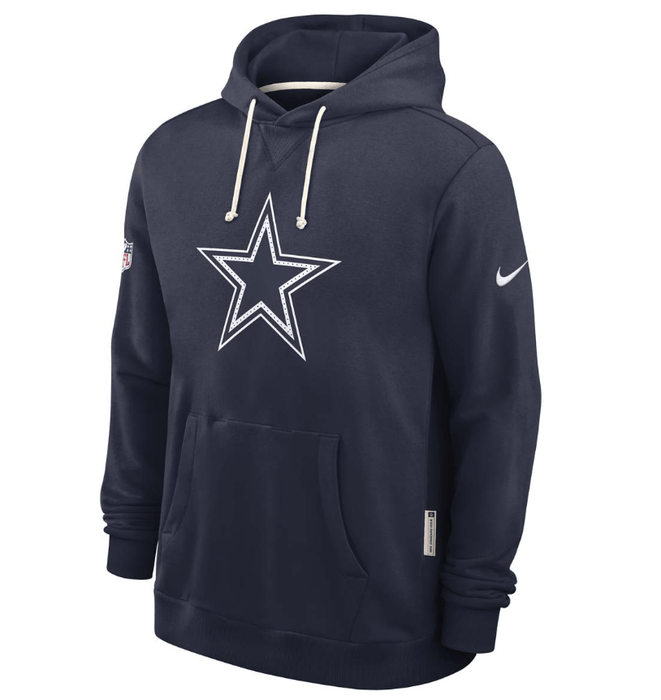 Adult Dallas Cowboys Nike Navy 2025 Sideline Standard Issue Hooded Sweatshirt - Men's