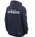 Adult Dallas Cowboys Nike Navy 2025 Sideline Standard Issue Hooded Sweatshirt - Men's