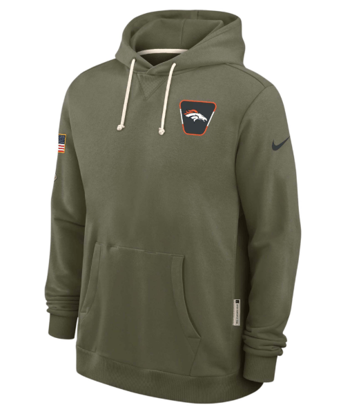 Nike Sweatshirts Adult Denver Broncos Nike Olive 2025 Salute to Service Sideline Hooded Sweatshirt - Men's