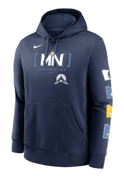 Men's Minnesota Twins Nike Navy 2024 City Connect Fleece Pullover Hooded Sweatshirt