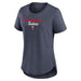 Women's Minnesota Twins Navy Nike Wordmark Arched Team Name Triblend Short Sleeve T-Shirt