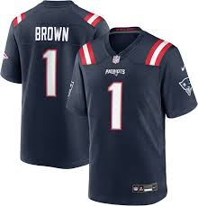 Nike Youth Jersey NFL Youth Nike AJ Brown New England Patriots Navy Jersey