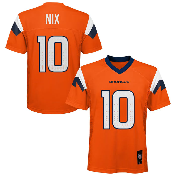 Youth Nike Bo Nix Broncos Orange Jersey