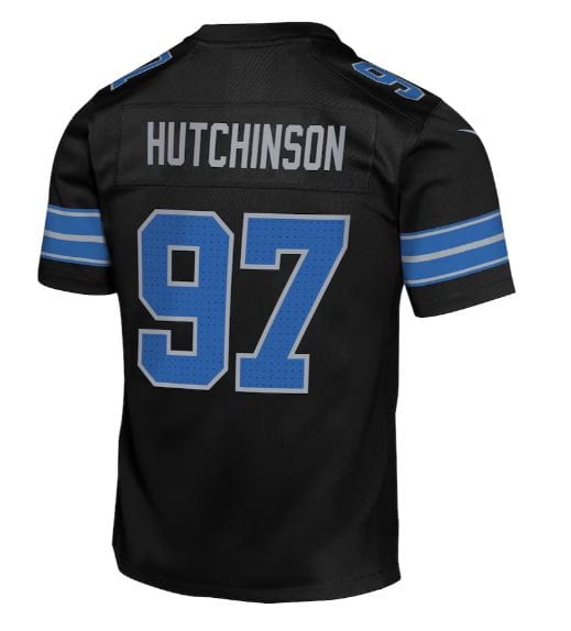 Youth Aidan Hutchinson Detroit Lions Nike Black Alternate Game Jersey - Unisex