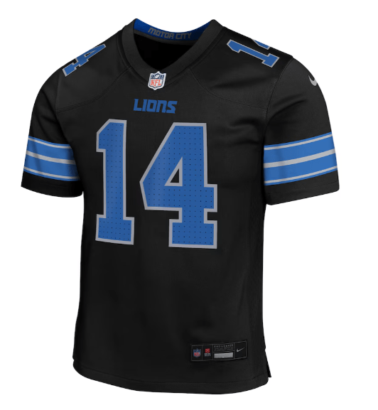 Youth Amon-Ra St. Brown Detroit Lions Nike Black Alternate Game Jersey - Unisex