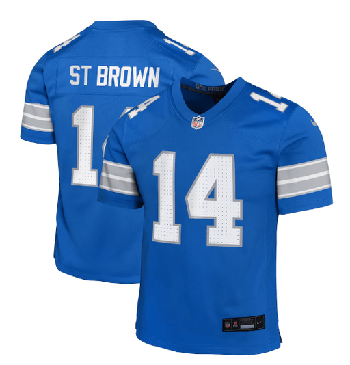 Nike Youth Jersey Youth Amon-Ra St. Brown Detroit Lions Nike Blue Game Jersey