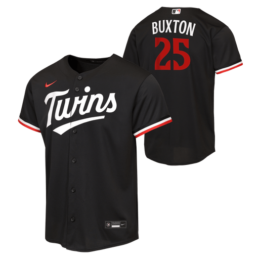 Nike Youth Jersey Youth Byron Buxton Minnesota Twins Alternate Nike Navy Baseline Replica Jersey - Unisex