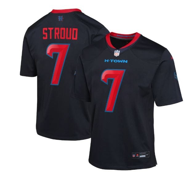 Youth CJ Stroud Houston Texans Nike Navy H-Town Alternate Game Jersey - Unisex