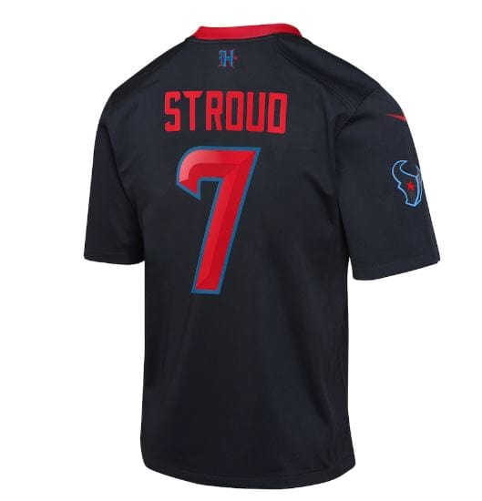Youth CJ Stroud Houston Texans Nike Navy H-Town Alternate Game Jersey - Unisex